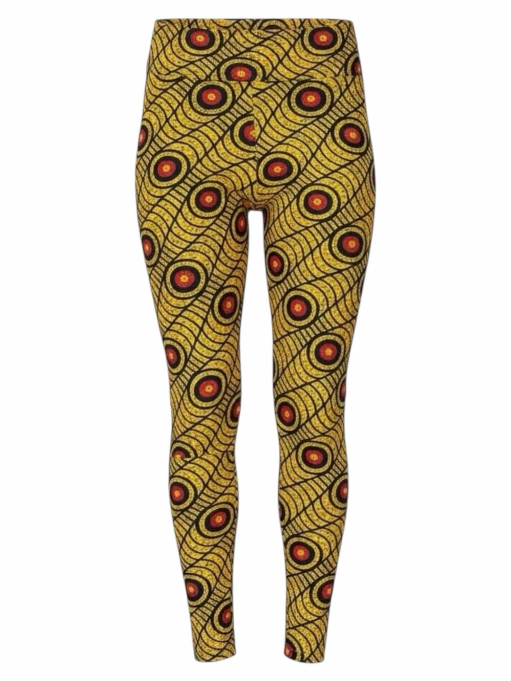 Lularoe Printed Leggings Yellow Multi Color One Size 2-10